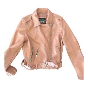 New Levi's Pink faux Leather Jacket